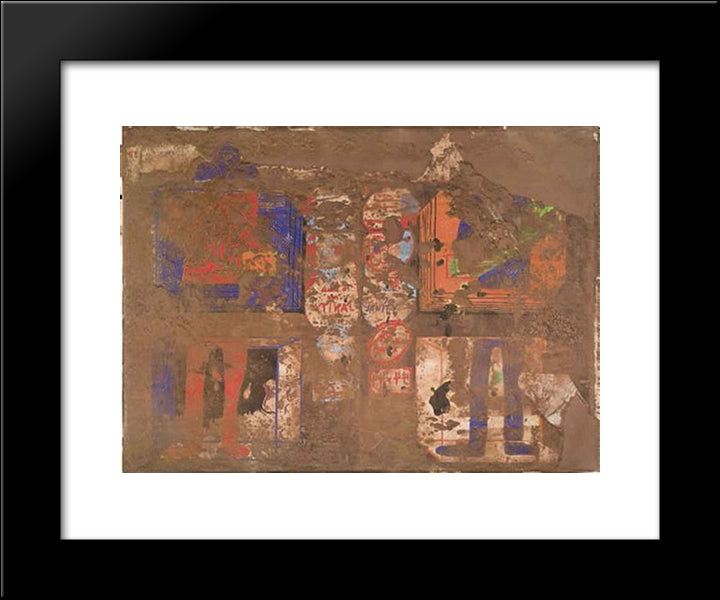 Graphic With Cocoa 20x24 Black Modern Wood Framed Art Print Poster by Roth, Dieter