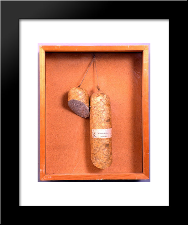 Literature Sausage 20x24 Black Modern Wood Framed Art Print Poster by Roth, Dieter