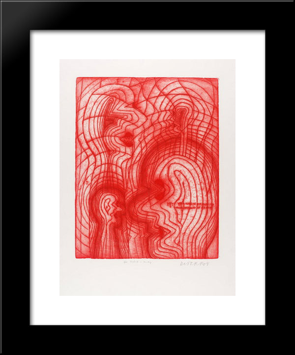 My Eye Is A Mouth 20x24 Black Modern Wood Framed Art Print Poster by Roth, Dieter