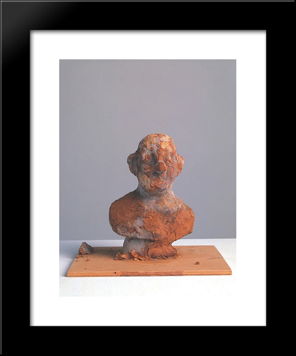P.O.Th.A.A.Vfb (Portrait Of The Artist As Vogelfutterbuste) 20x24 Black Modern Wood Framed Art Print Poster by Roth, Dieter