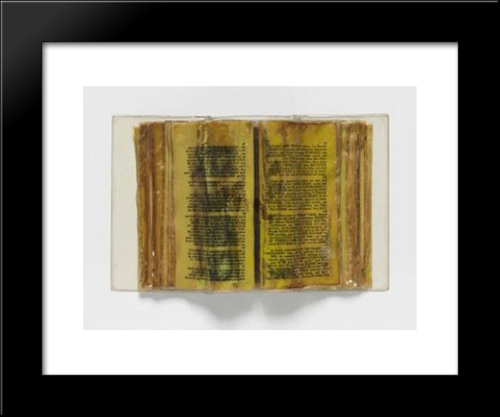 Poemetrie 20x24 Black Modern Wood Framed Art Print Poster by Roth, Dieter