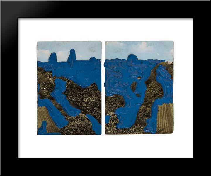Postcard 20x24 Black Modern Wood Framed Art Print Poster by Roth, Dieter