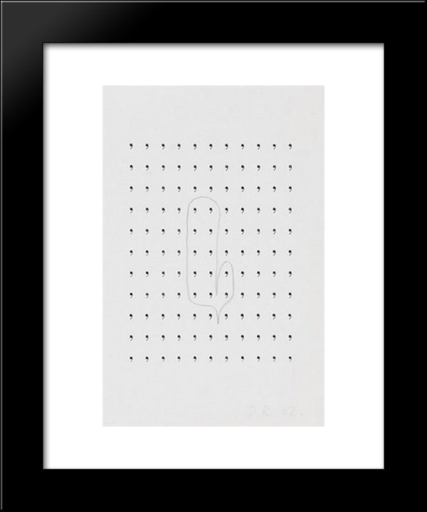 Stupidogramm 20x24 Black Modern Wood Framed Art Print Poster by Roth, Dieter