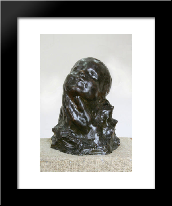 Child Head 20x24 Black Modern Wood Framed Art Print Poster by Paciurea, Dimitrie