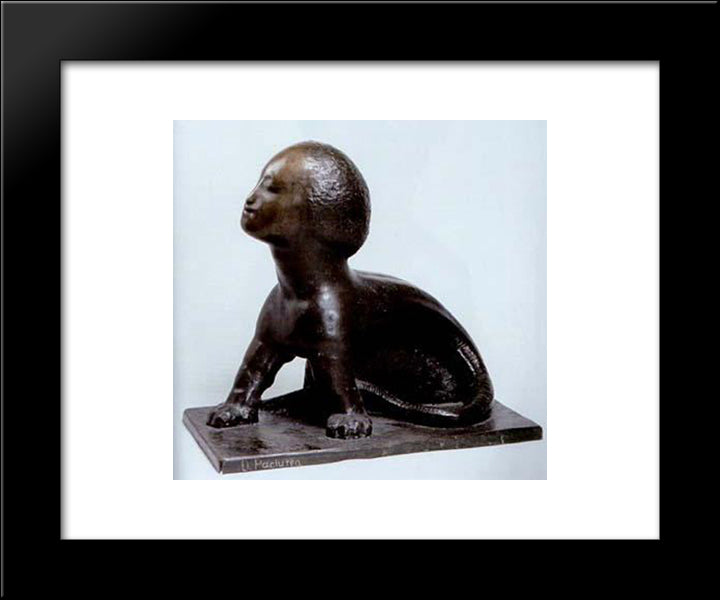 Chimera Of The Earth 20x24 Black Modern Wood Framed Art Print Poster by Paciurea, Dimitrie