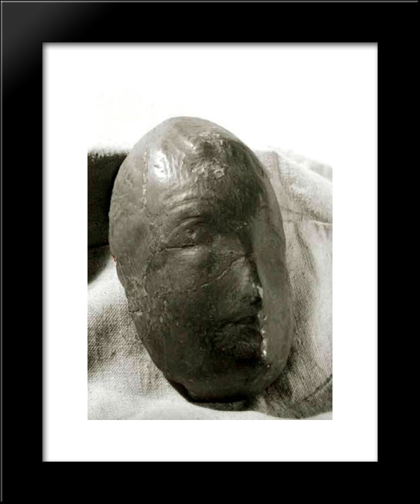 Mask 20x24 Black Modern Wood Framed Art Print Poster by Paciurea, Dimitrie