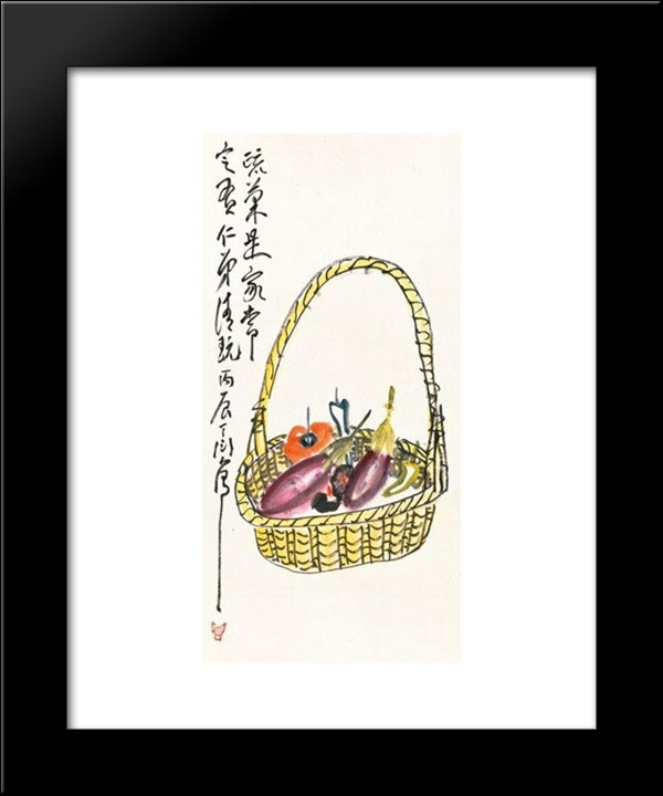 Fruits And Vegetables 20x24 Black Modern Wood Framed Art Print Poster by Yanyong, Ding