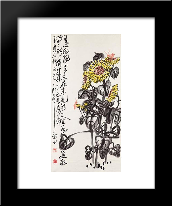 Towards Prosperity 20x24 Black Modern Wood Framed Art Print Poster by Yanyong, Ding
