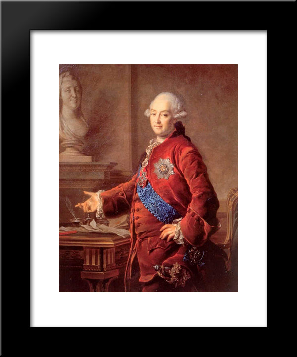 Portrait Of Alexander Golytsyn 20x24 Black Modern Wood Framed Art Print Poster by Levitzky, Dmitry