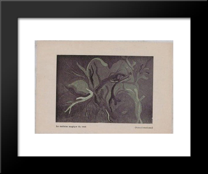 (Surautomatism) 20x24 Black Modern Wood Framed Art Print Poster by Trost, Dolfi