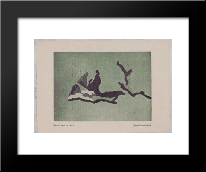 Vision Dans Le Cristal (Surautomatisme) 20x24 Black Modern Wood Framed Art Print Poster by Trost, Dolfi