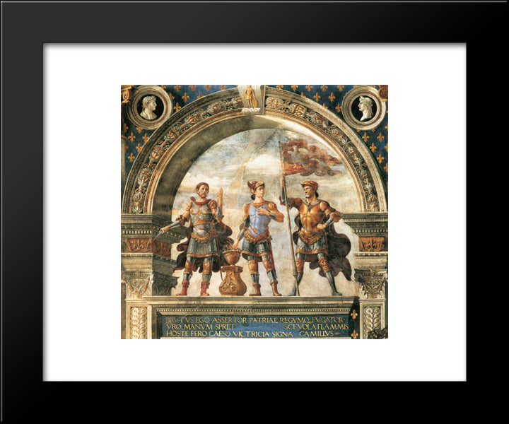 Decoration Of The Sala Del Gigli 20x24 Black Modern Wood Framed Art Print Poster by Ghirlandaio, Domenico