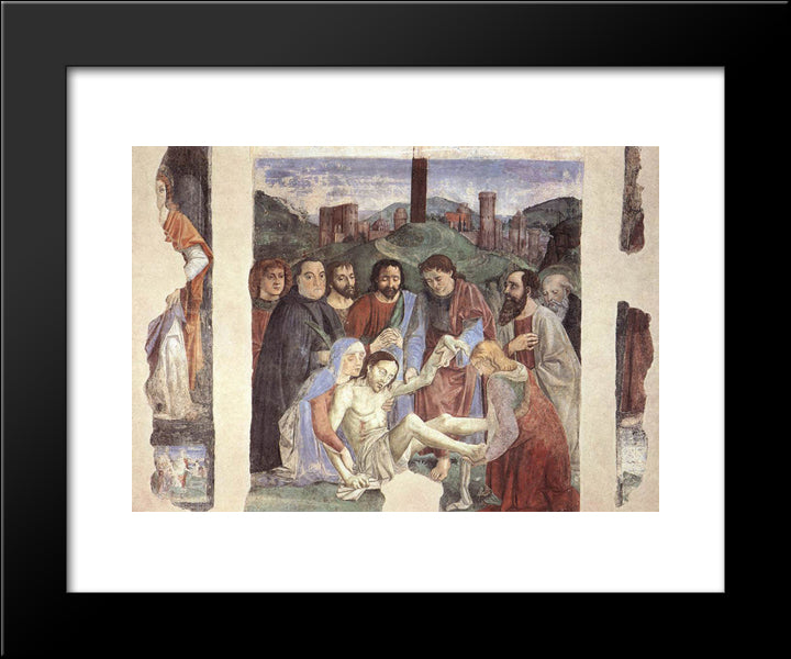 Lamentation Over The Dead Christ 20x24 Black Modern Wood Framed Art Print Poster by Ghirlandaio, Domenico