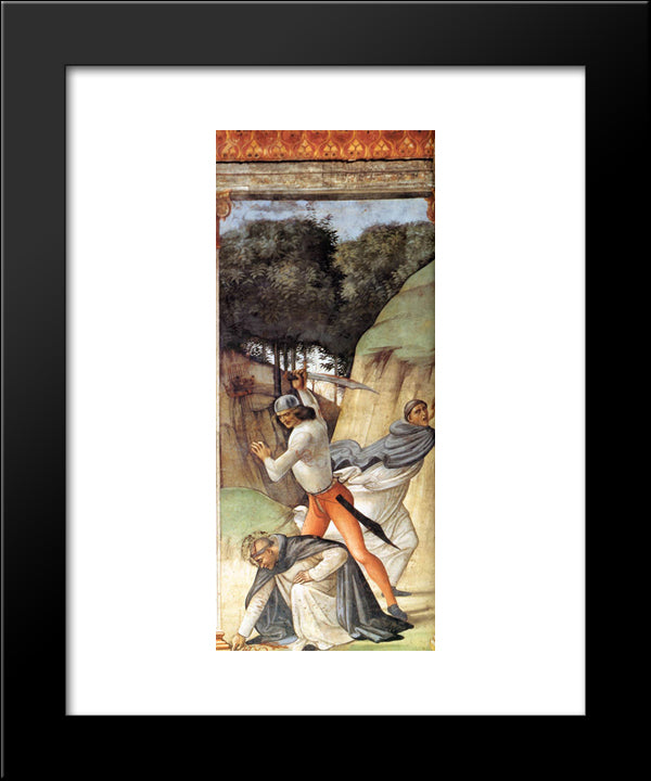 Martyrdom Of St. Peter Martyr 20x24 Black Modern Wood Framed Art Print Poster by Ghirlandaio, Domenico