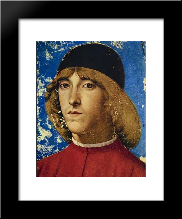 Piero, Eldest Son Of Lorenzo The Magnificent, Called Piero The Unfortunate 20x24 Black Modern Wood Framed Art Print Poster by Ghirlandaio, Domenico