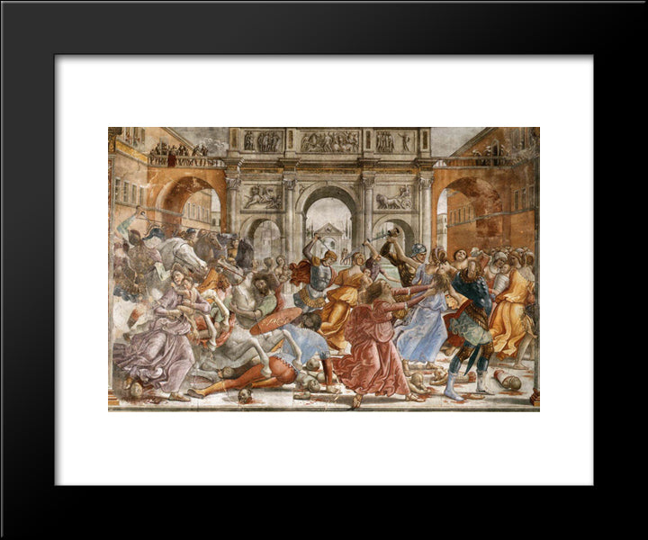 Slaughter Of The Innocents 20x24 Black Modern Wood Framed Art Print Poster by Ghirlandaio, Domenico