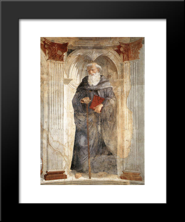 St. Antony 20x24 Black Modern Wood Framed Art Print Poster by Ghirlandaio, Domenico