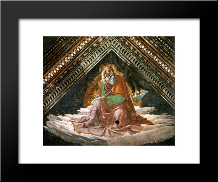 St. John The Evangelist 20x24 Black Modern Wood Framed Art Print Poster by Ghirlandaio, Domenico