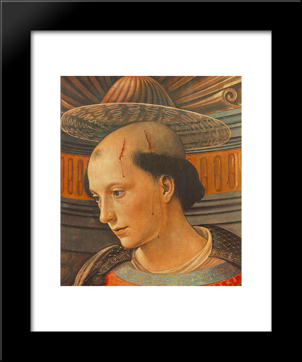 St. Stephen 20x24 Black Modern Wood Framed Art Print Poster by Ghirlandaio, Domenico