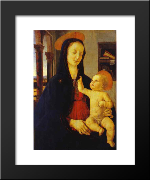 The Virgin And Child 20x24 Black Modern Wood Framed Art Print Poster by Ghirlandaio, Domenico