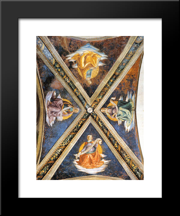 Vaulting Of The Sassetti Chapel 20x24 Black Modern Wood Framed Art Print Poster by Ghirlandaio, Domenico