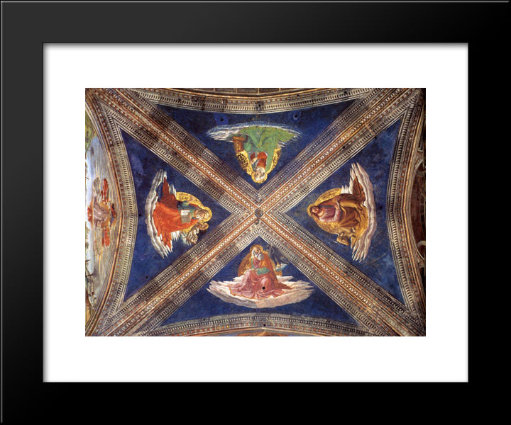 Vaulting Of The Tornabuoni Chapel 20x24 Black Modern Wood Framed Art Print Poster by Ghirlandaio, Domenico