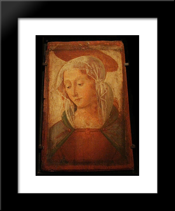 Virgin Mary 20x24 Black Modern Wood Framed Art Print Poster by Ghirlandaio, Domenico