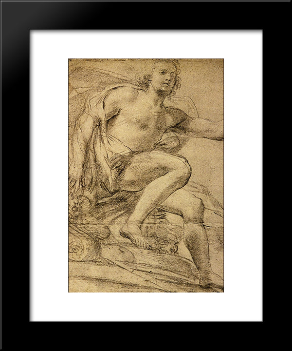 Study Of Apollo 20x24 Black Modern Wood Framed Art Print Poster by Veneziano, Domenico
