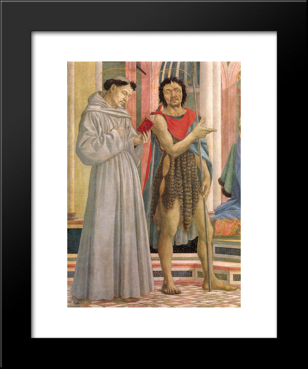 The Madonna And Child With Saints 20x24 Black Modern Wood Framed Art Print Poster by Veneziano, Domenico