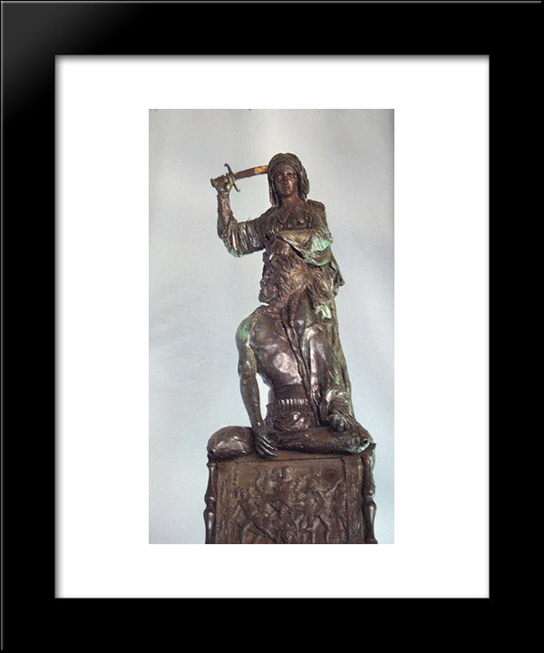 Judith And Holofernes 20x24 Black Modern Wood Framed Art Print Poster by Donatello