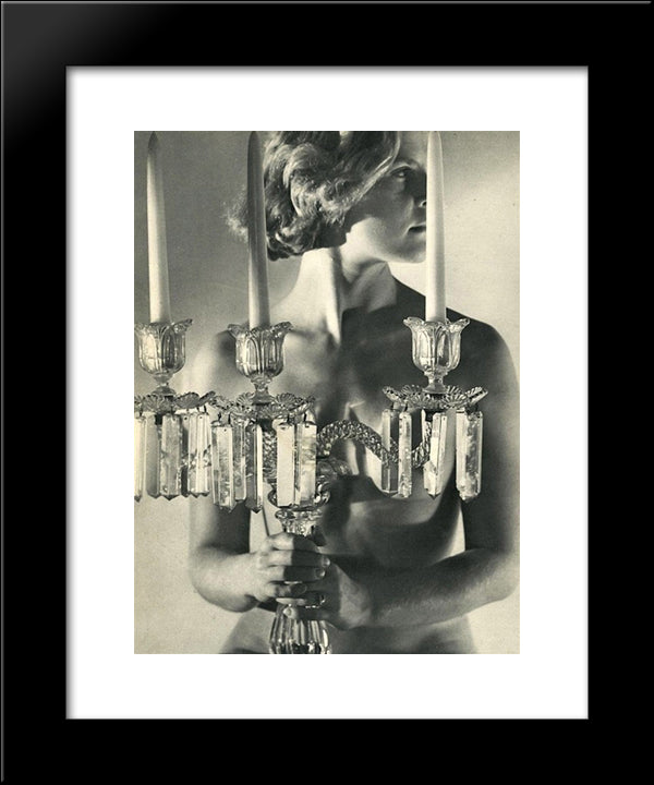 Candelabra 20x24 Black Modern Wood Framed Art Print Poster by Maar, Dora