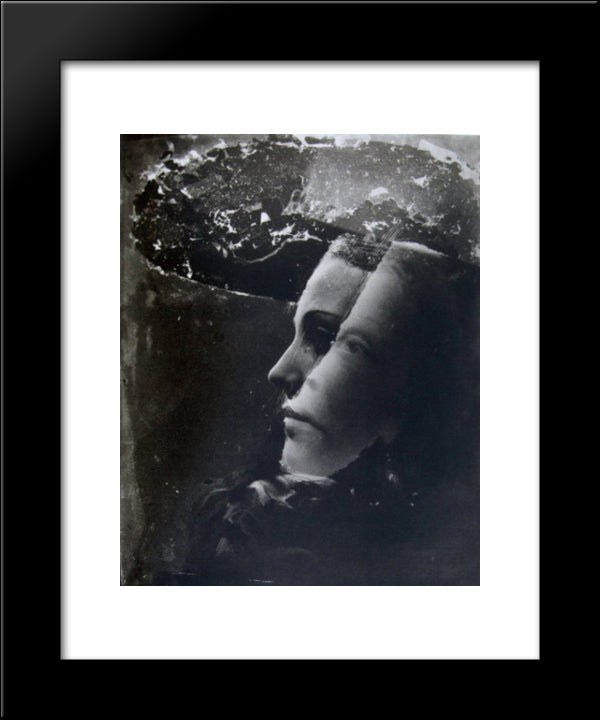 Double Portrait 20x24 Black Modern Wood Framed Art Print Poster by Maar, Dora
