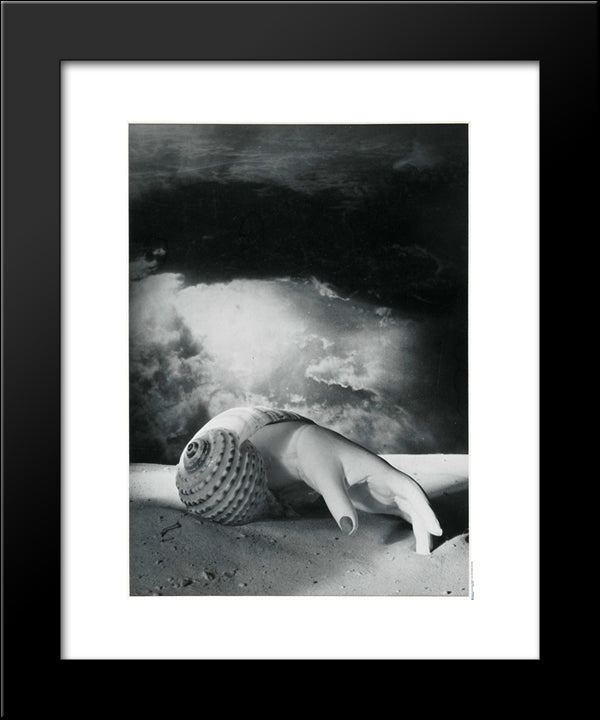 Sans Titre (Main - Coquillage) 20x24 Black Modern Wood Framed Art Print Poster by Maar, Dora