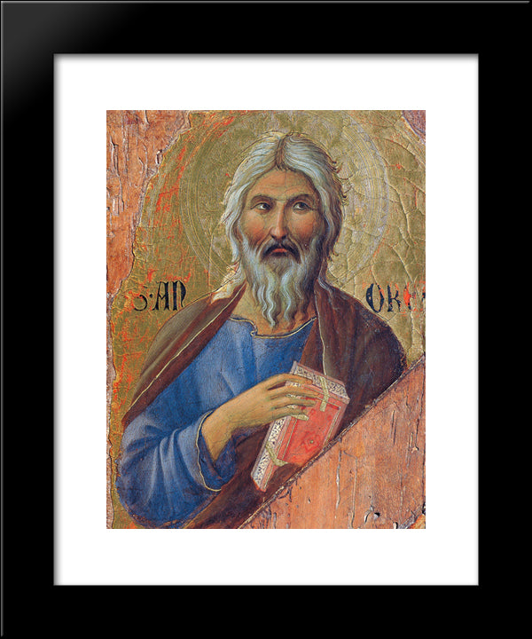Apostle Andrew 20x24 Black Modern Wood Framed Art Print Poster by Duccio