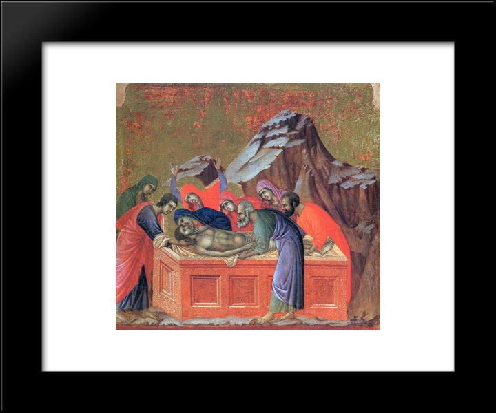 Burial 20x24 Black Modern Wood Framed Art Print Poster by Duccio