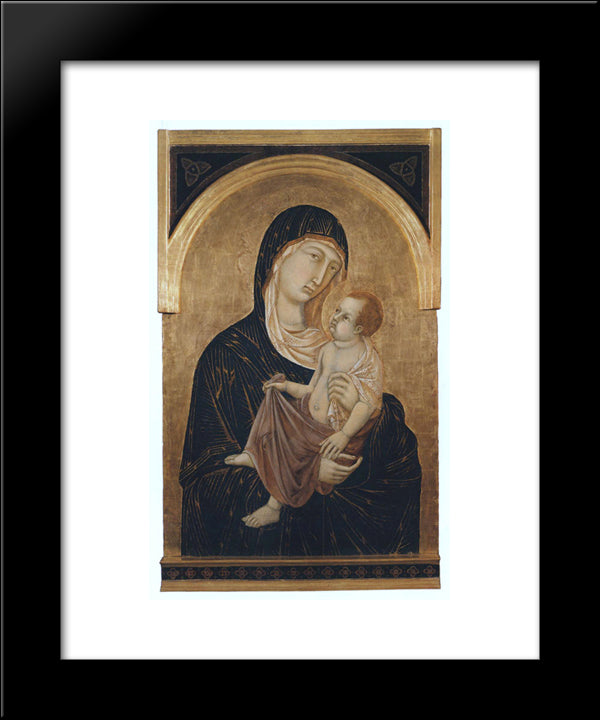 Madonna 20x24 Black Modern Wood Framed Art Print Poster by Duccio