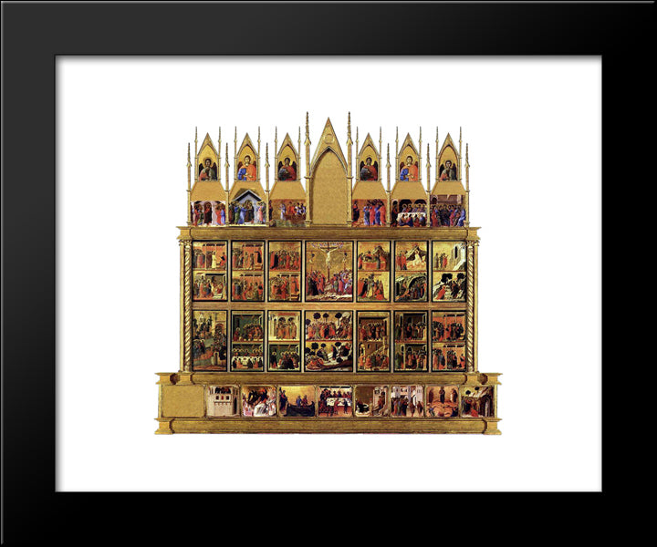View The Back Side 20x24 Black Modern Wood Framed Art Print Poster by Duccio