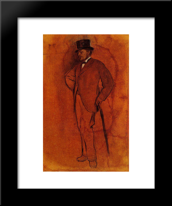Achille De Gas 20x24 Black Modern Wood Framed Art Print Poster by Degas, Edgar