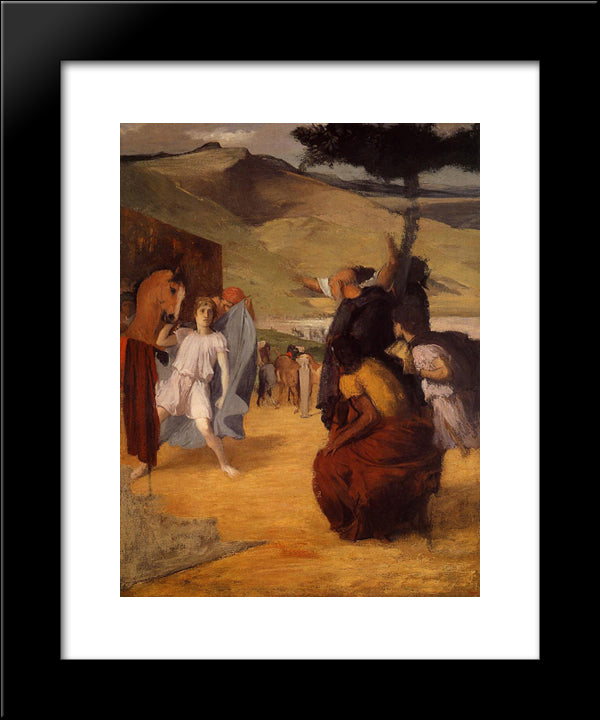 Alexander And Bucephalus 20x24 Black Modern Wood Framed Art Print Poster by Degas, Edgar