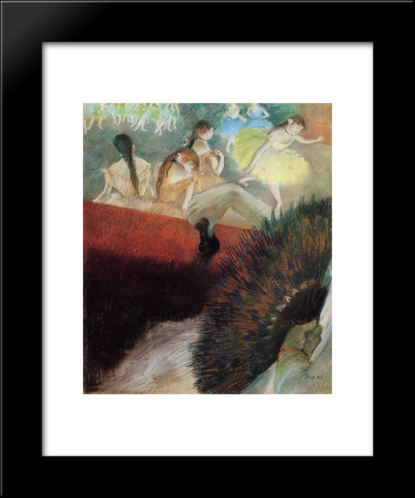 At The Ballet 20x24 Black Modern Wood Framed Art Print Poster by Degas, Edgar