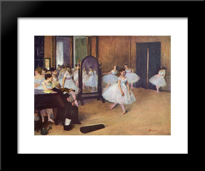 Dance Class 20x24 Black Modern Wood Framed Art Print Poster by Degas, Edgar