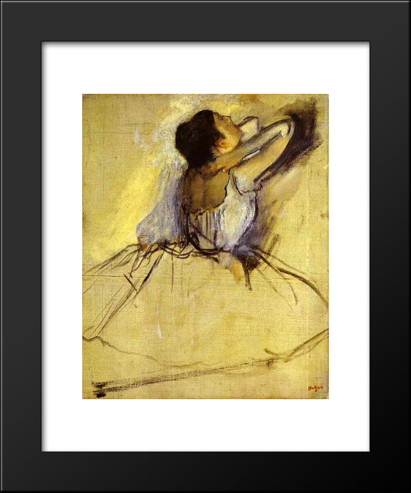 Dancer 20x24 Black Modern Wood Framed Art Print Poster by Degas, Edgar