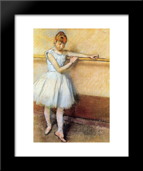 Dancer At The Barre 20x24 Black Modern Wood Framed Art Print Poster by Degas, Edgar