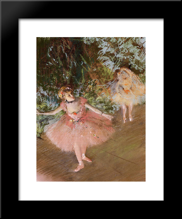 Dancer On Stage 20x24 Black Modern Wood Framed Art Print Poster by Degas, Edgar