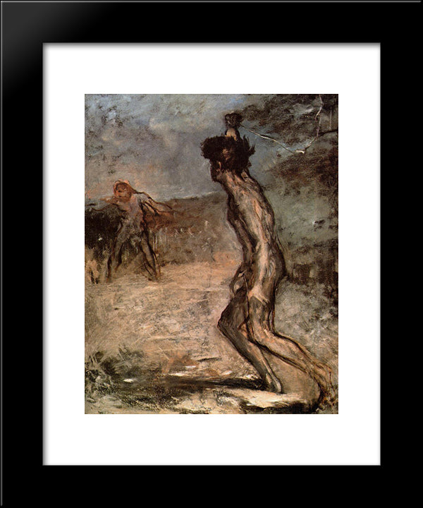 David And Goliath 20x24 Black Modern Wood Framed Art Print Poster by Degas, Edgar