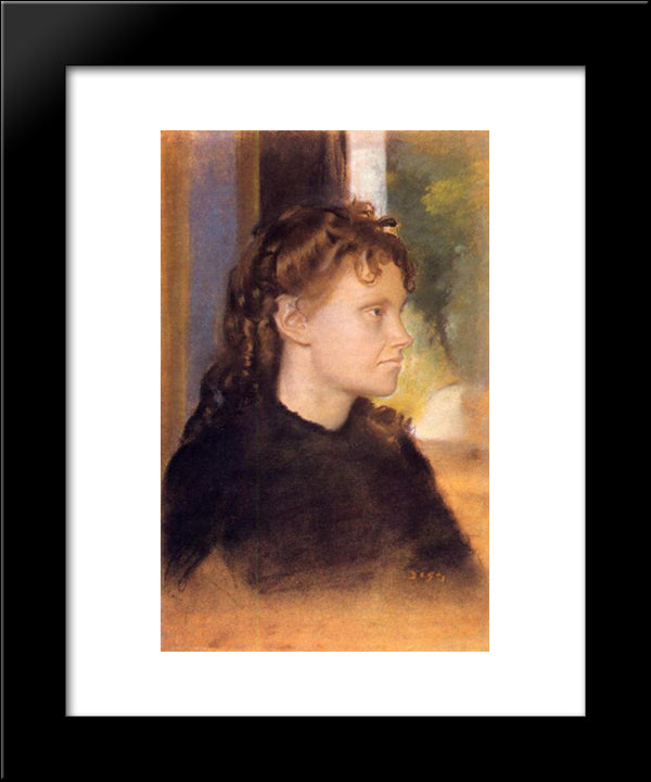 Mme. Theodore Gobillard 20x24 Black Modern Wood Framed Art Print Poster by Degas, Edgar