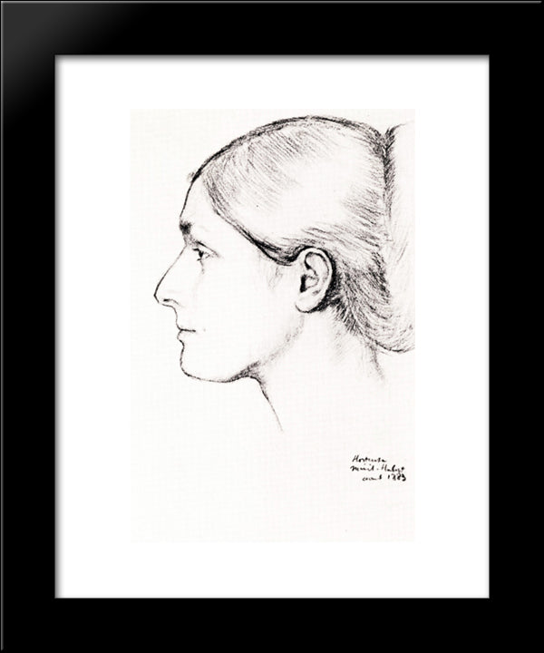 Mme Jacques Fourchy 20x24 Black Modern Wood Framed Art Print Poster by Degas, Edgar