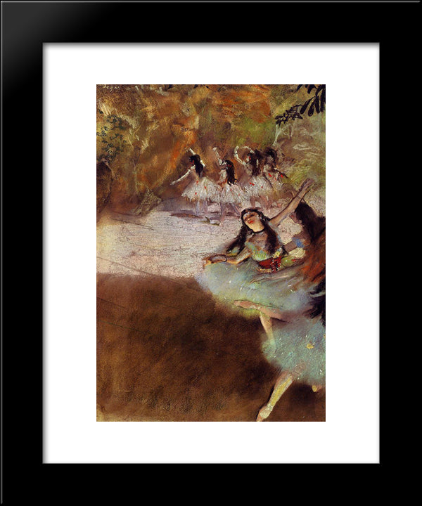 On The Stage 20x24 Black Modern Wood Framed Art Print Poster by Degas, Edgar