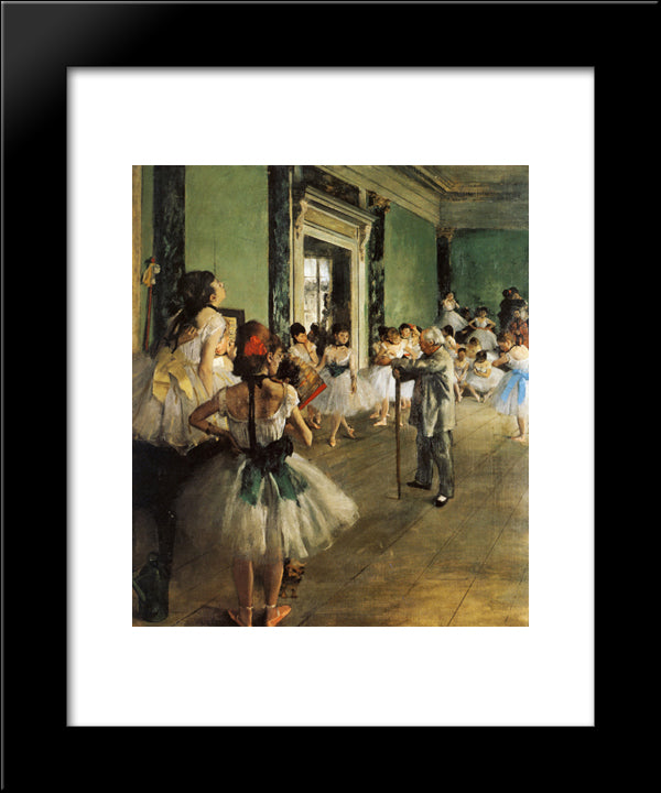 The Ballet Class 20x24 Black Modern Wood Framed Art Print Poster by Degas, Edgar