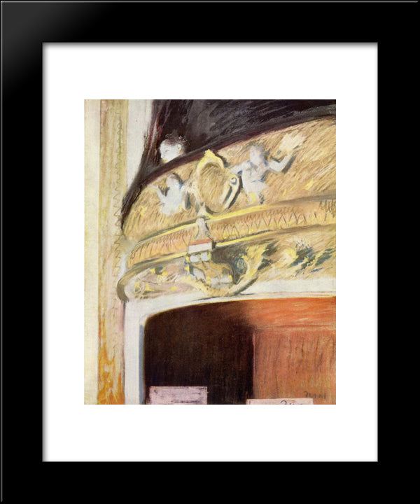 The Box At The Opera 20x24 Black Modern Wood Framed Art Print Poster by Degas, Edgar